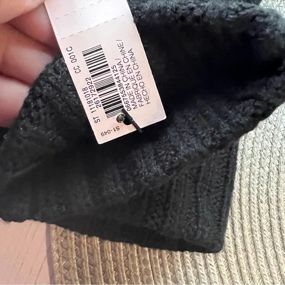 VICTORIA'S SECRET BLACK BLING GEM SPARKLE KNIT SOFT GLOVES MITTENS Tech … - Picture 5 of 5